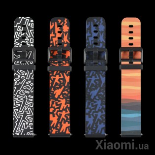 Браслет Xiaomi AMAZFIT Bip silicon strap (A17263) Original (Black-Red)